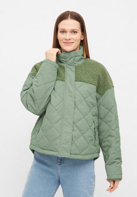 Derbe Fleecejacke "Quiltholm", gesteppt, Fleece im oberen Anteil, silberne günstig online kaufen