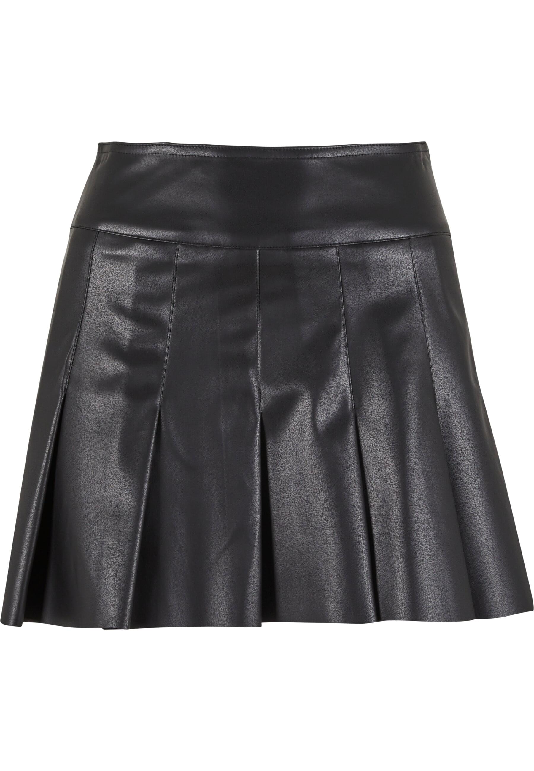 URBAN CLASSICS Sommerrock "Urban Classics Ladies Synthetic Leather Pleated günstig online kaufen