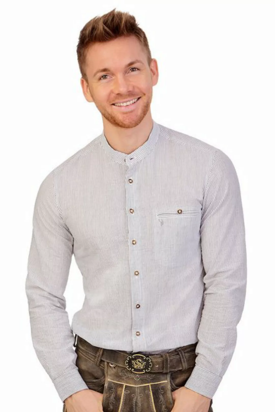 Spieth & Wensky Trachtenhemd Trachtenhemd - NORM - hellgrau günstig online kaufen
