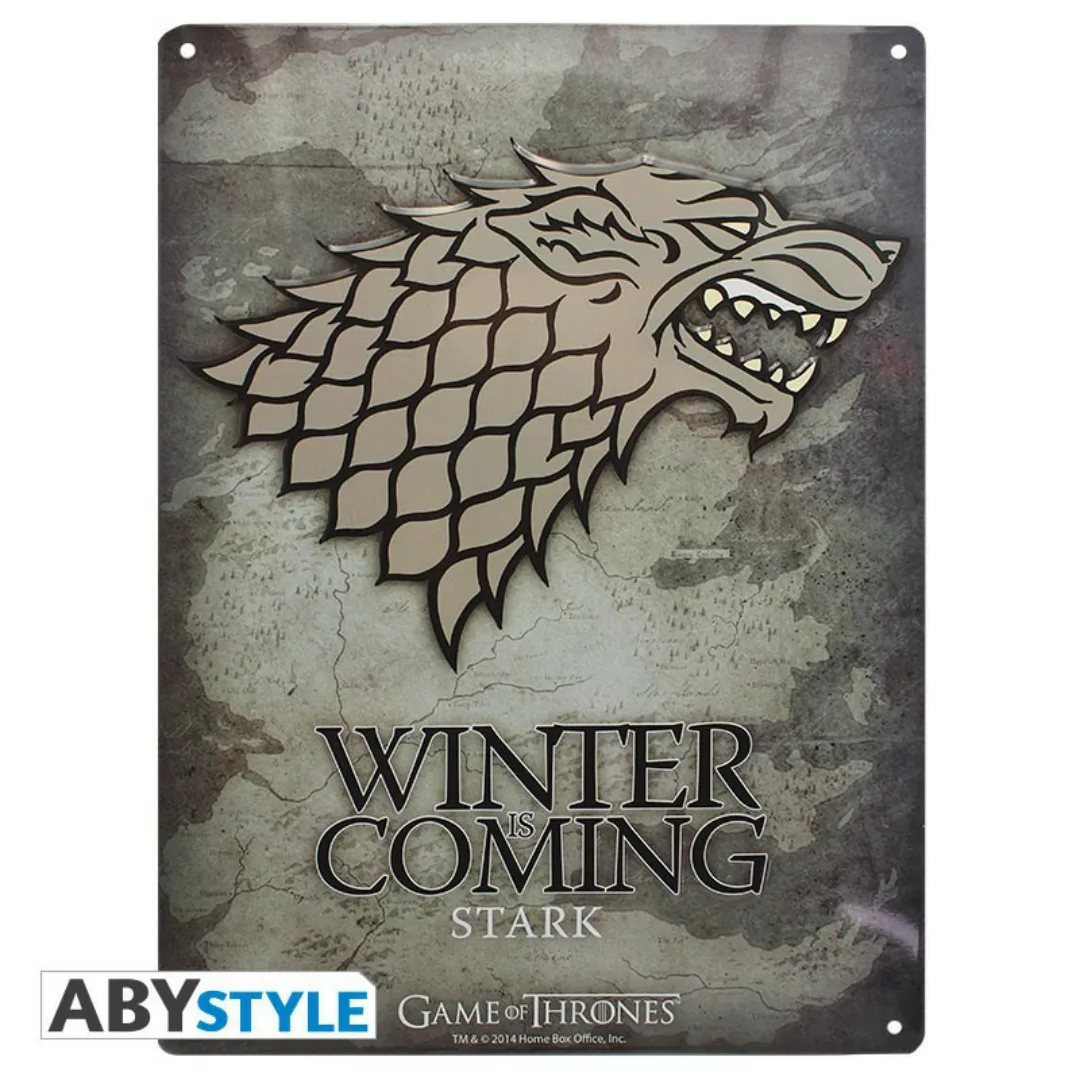 Game Of Thrones "stark" - Metallplatte - Emblem günstig online kaufen