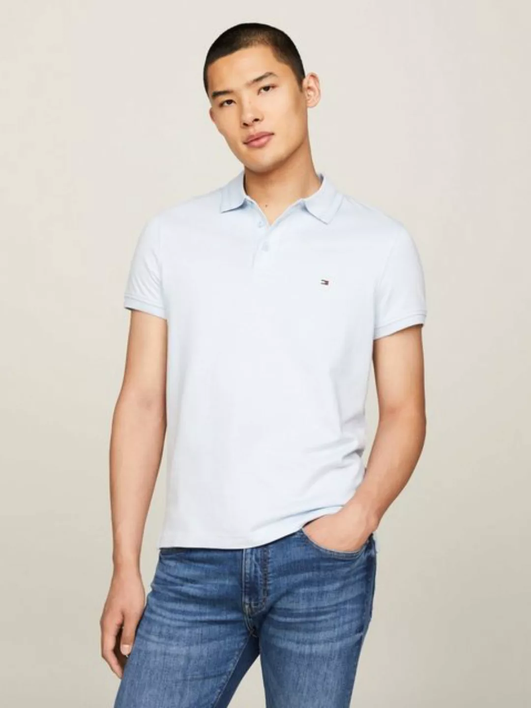 Tommy Hilfiger Poloshirt PRETWIST MOULINE SLIM FIT POLO mit melierter Optik günstig online kaufen