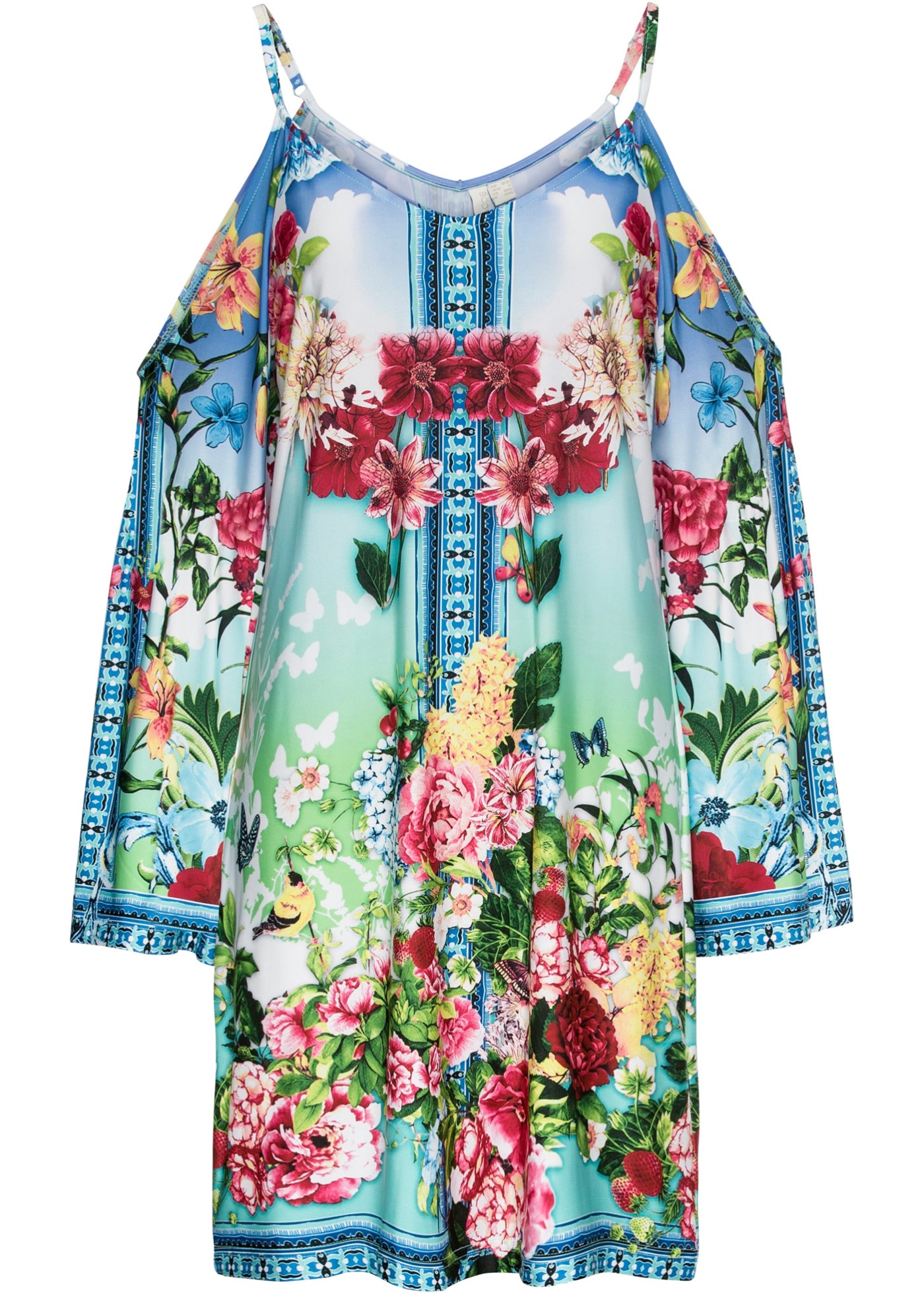 Cold-Shoulder-Kleid mit Print günstig online kaufen