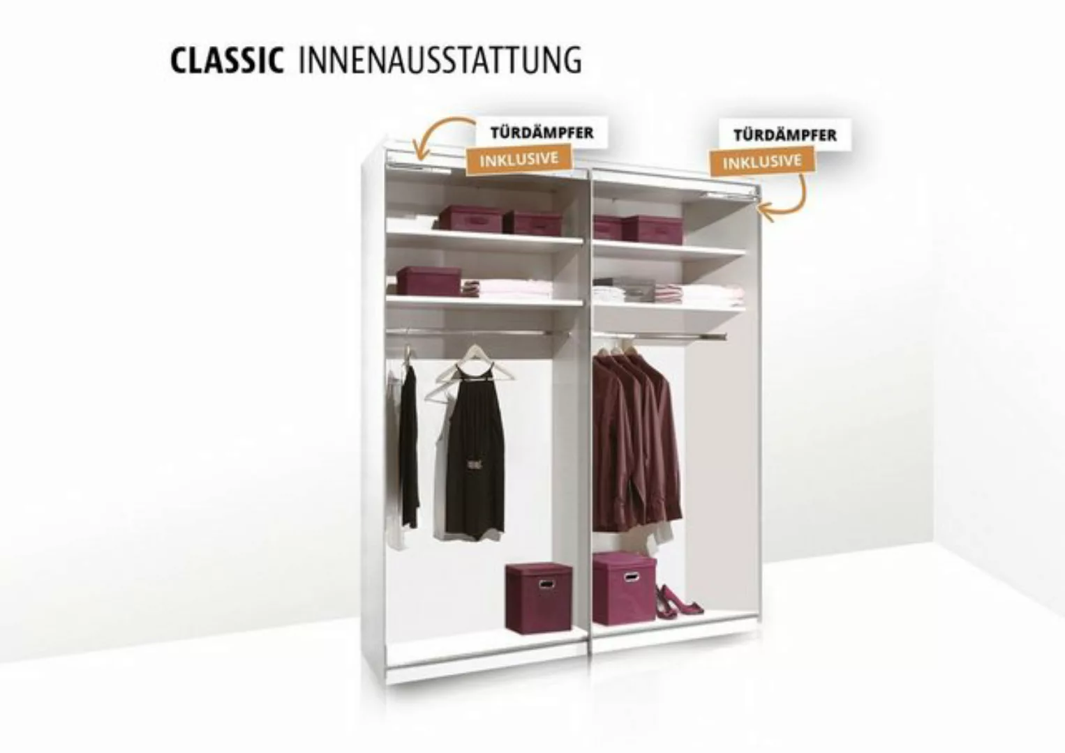 STAUD Schwebetürenschrank Includo Glas, Made in Germany günstig online kaufen