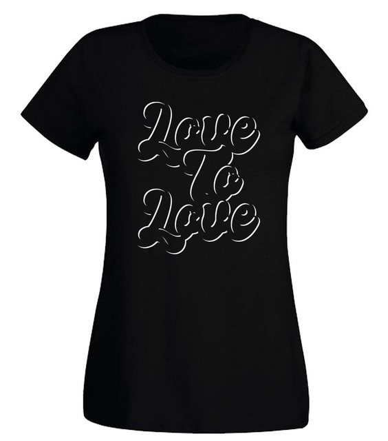 G-graphics T-Shirt Damen T-Shirt - Love to love Slim-fit, mit trendigem Fro günstig online kaufen