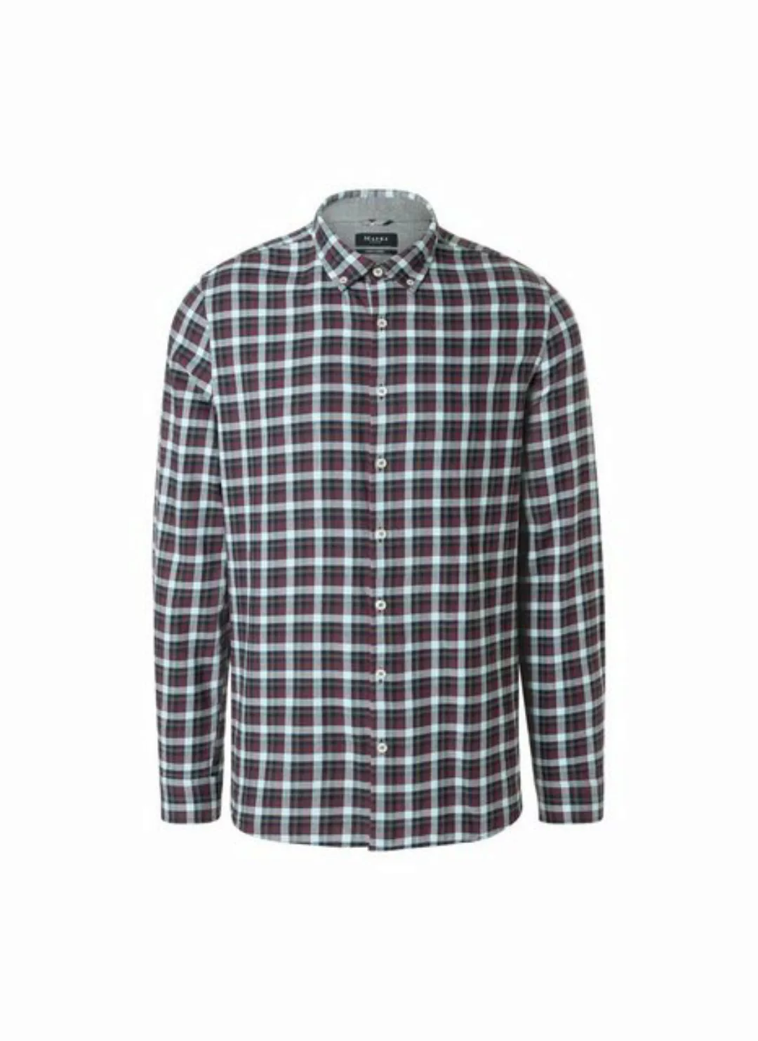 MAERZ Muenchen Karohemd leicht tailliert Button-Down-Kragen günstig online kaufen