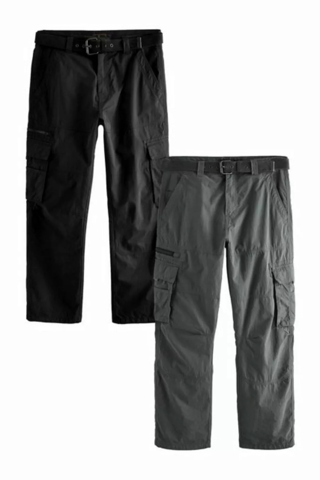 Next Cargohose Tech Cargo-Hosen mit Gürtel, 2er-Pack (4-tlg) günstig online kaufen