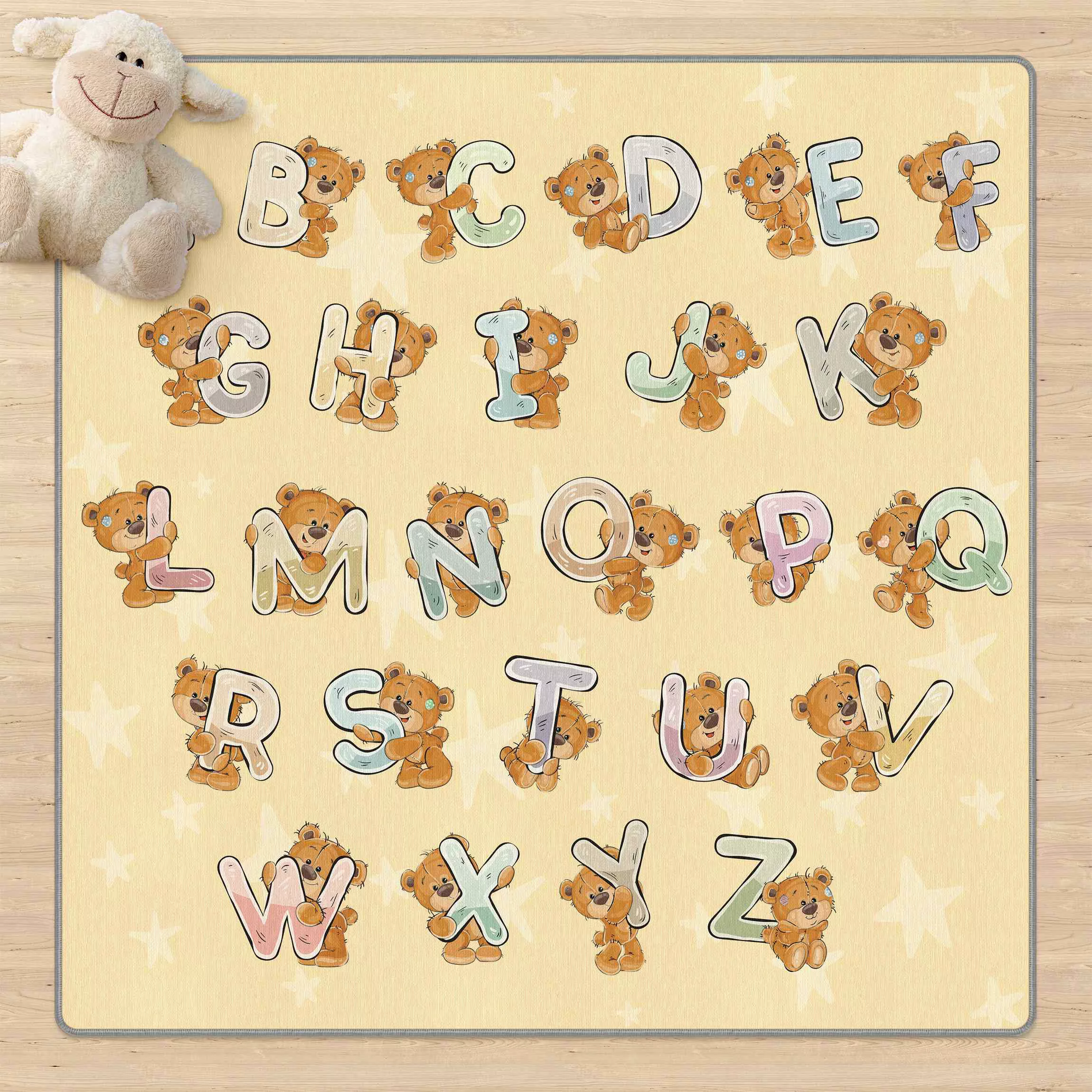 Teppich Ich lerne das Alphabet mit Teddy von A bis Z günstig online kaufen
