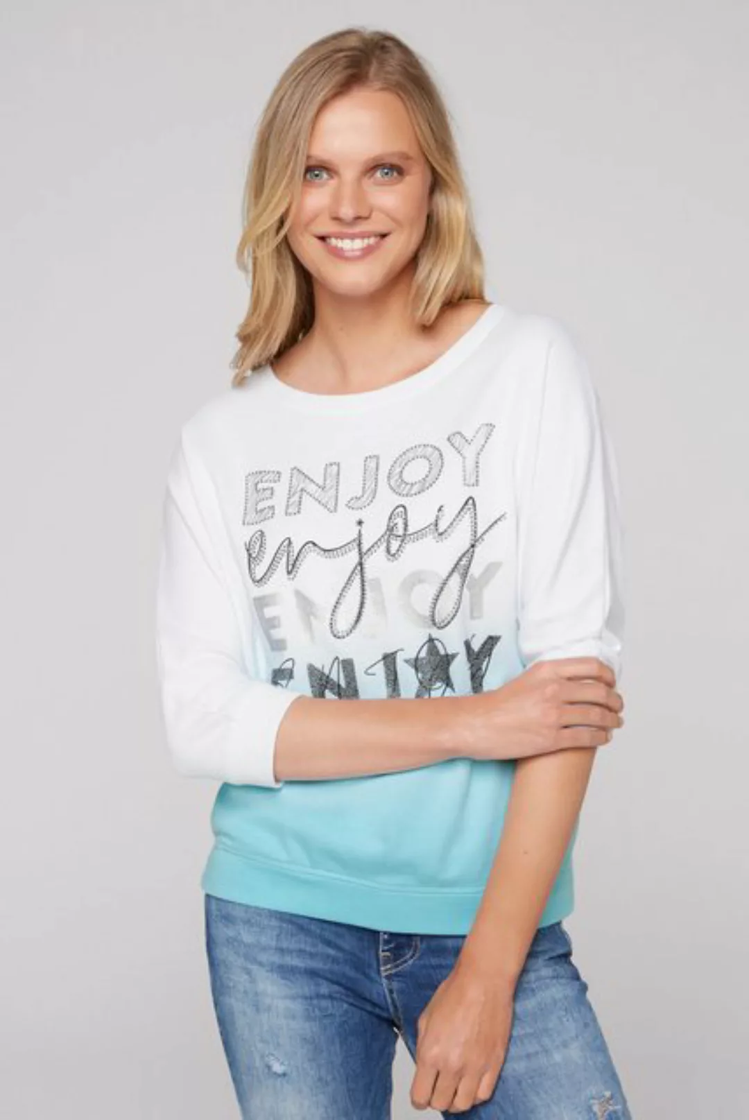 SOCCX Sweater mit elastischem Saum günstig online kaufen