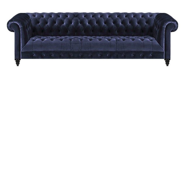 JVmoebel Chesterfield-Sofa Blau Sofagarnitur 3tlg Set Wohnzimmer Einrichtun günstig online kaufen