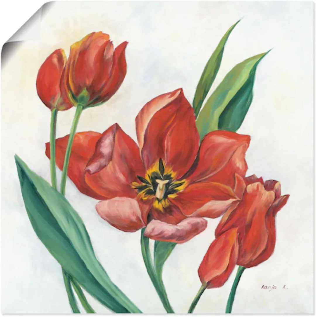 Artland Wandbild »Tulpen I«, Blumenbilder, (1 St.), als Leinwandbild, Poste günstig online kaufen