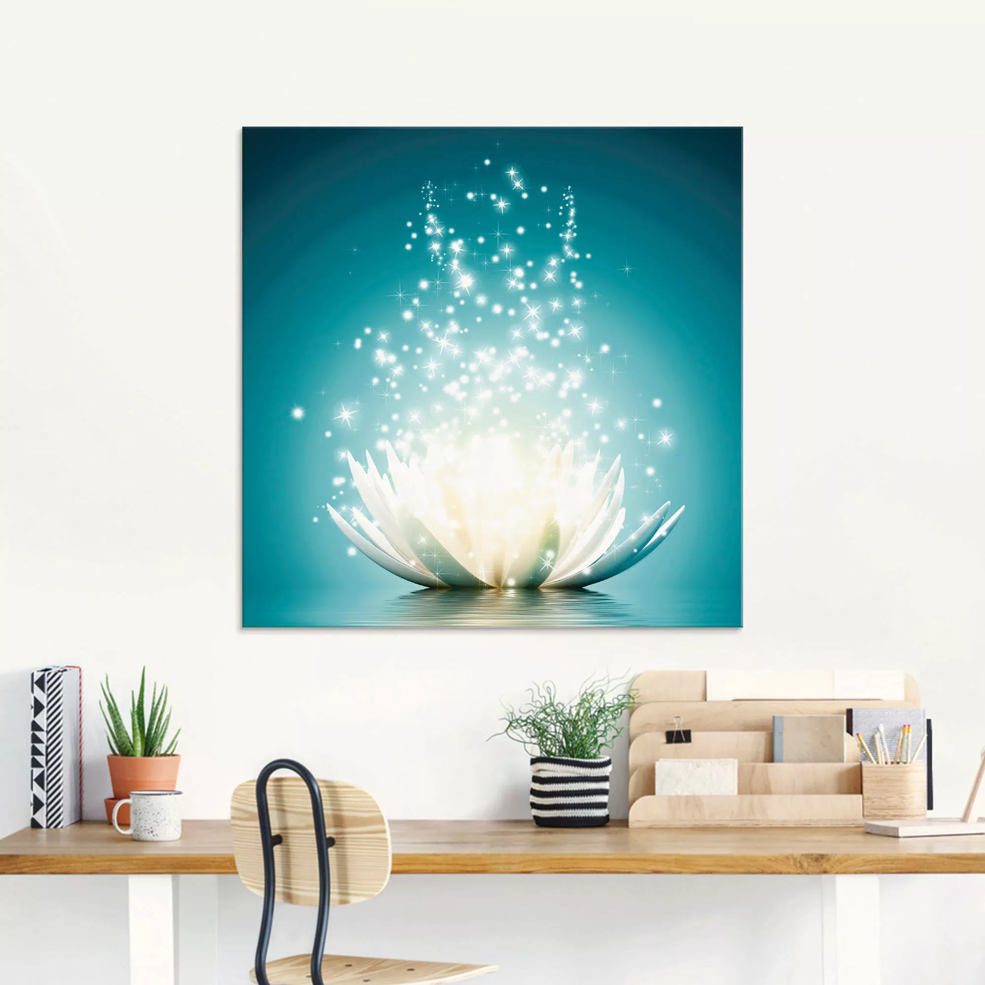 Artland Glasbild "Magie der Lotus-Blume", Blumen, (1 St.), in verschiedenen günstig online kaufen