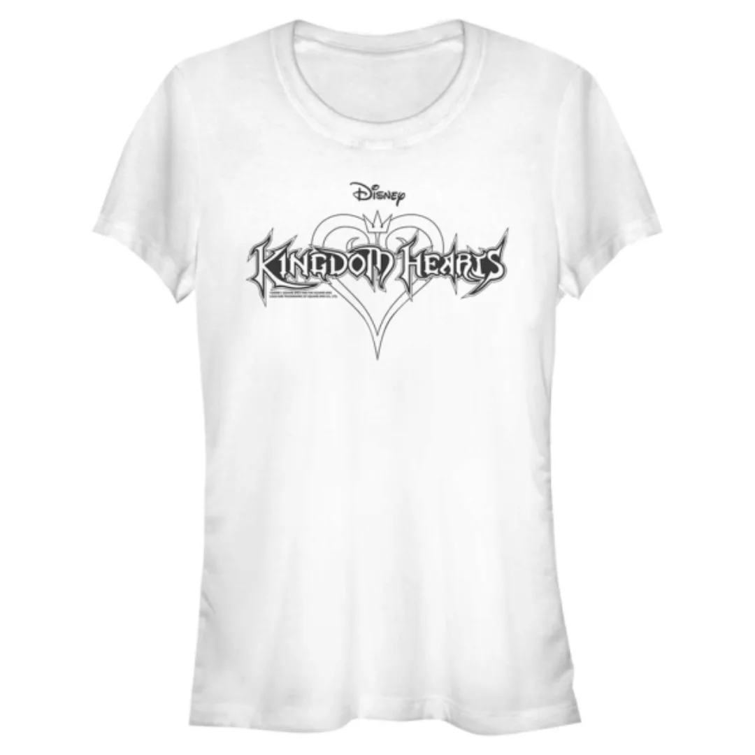 Disney - Kingdom Hearts - Logo Black and White - Frauen T-Shirt günstig online kaufen