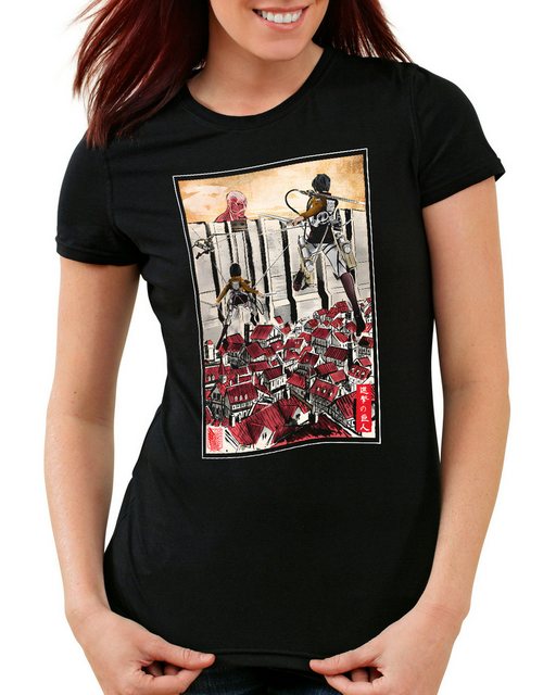 style3 T-Shirt Defend the Wal attack on titan anime japan manga aot günstig online kaufen