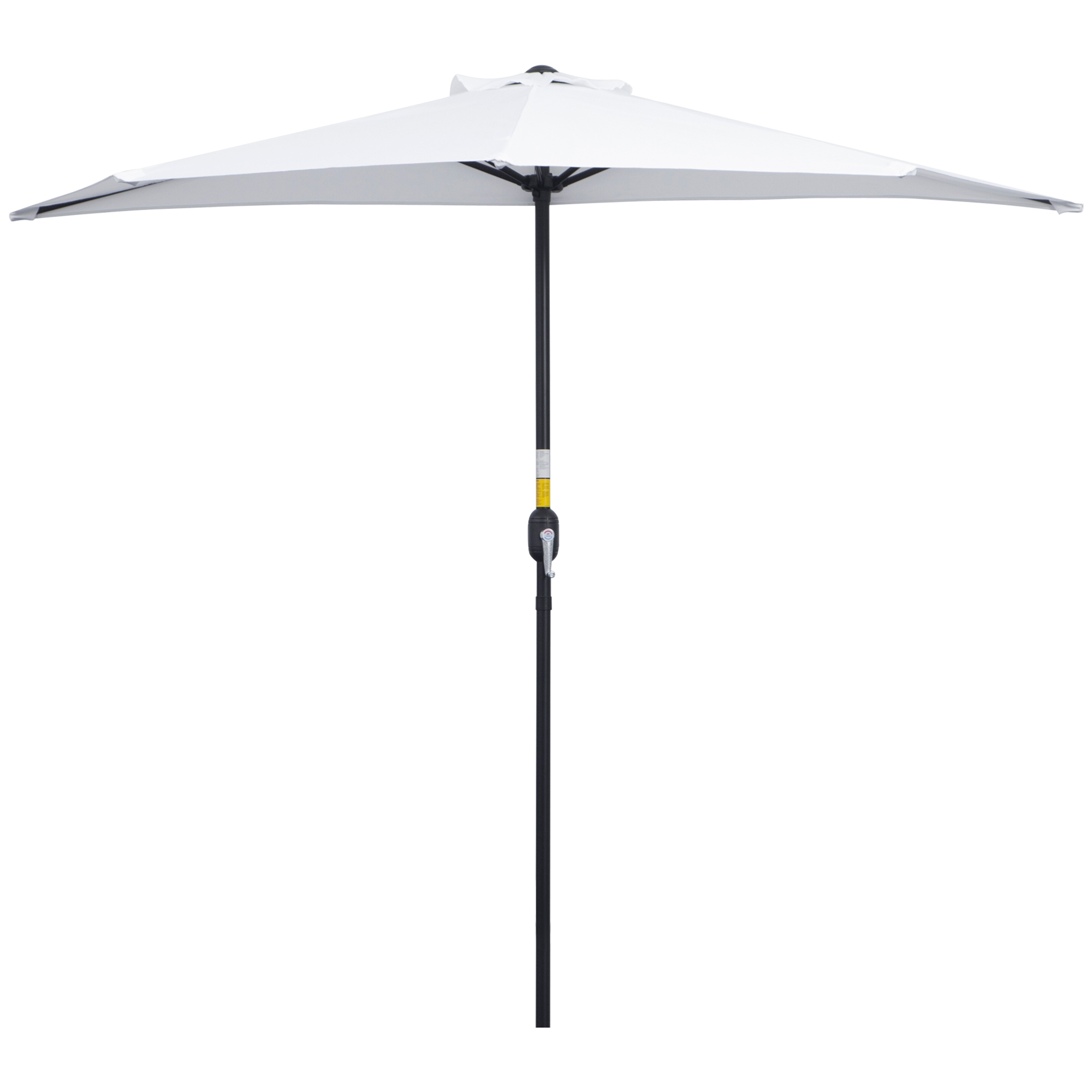 Outsunny Halber Sonnenschirm Ø 2,6 m, Balkonschirm 5 Stahlstreben Polyester günstig online kaufen