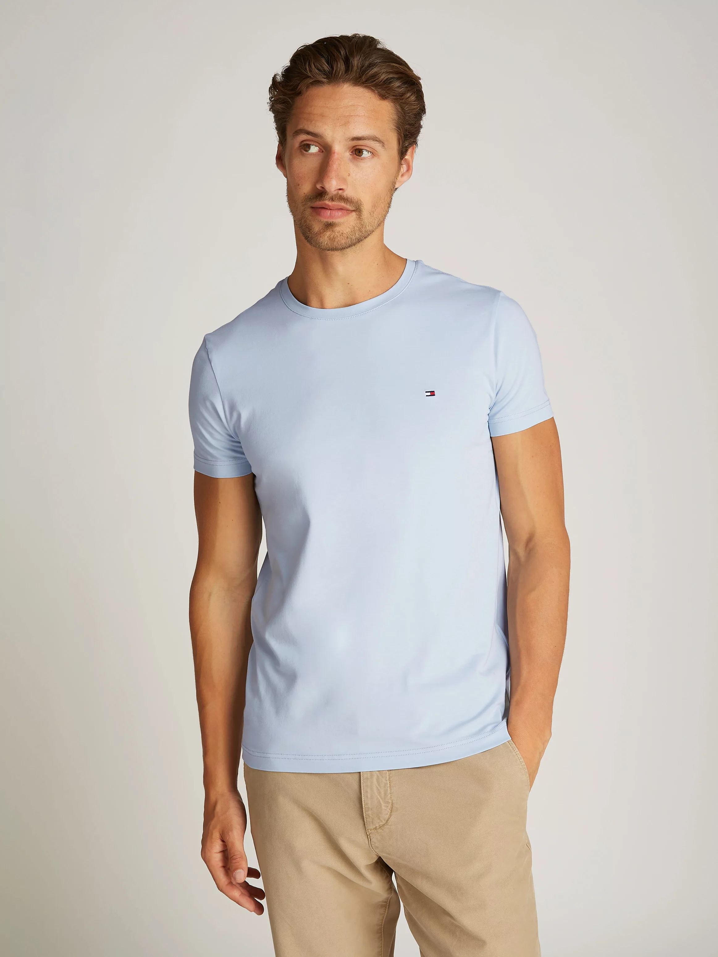 Tommy Hilfiger T-Shirt "STRETCH SLIM FIT TEE", mit Rundhalsausschnitt günstig online kaufen