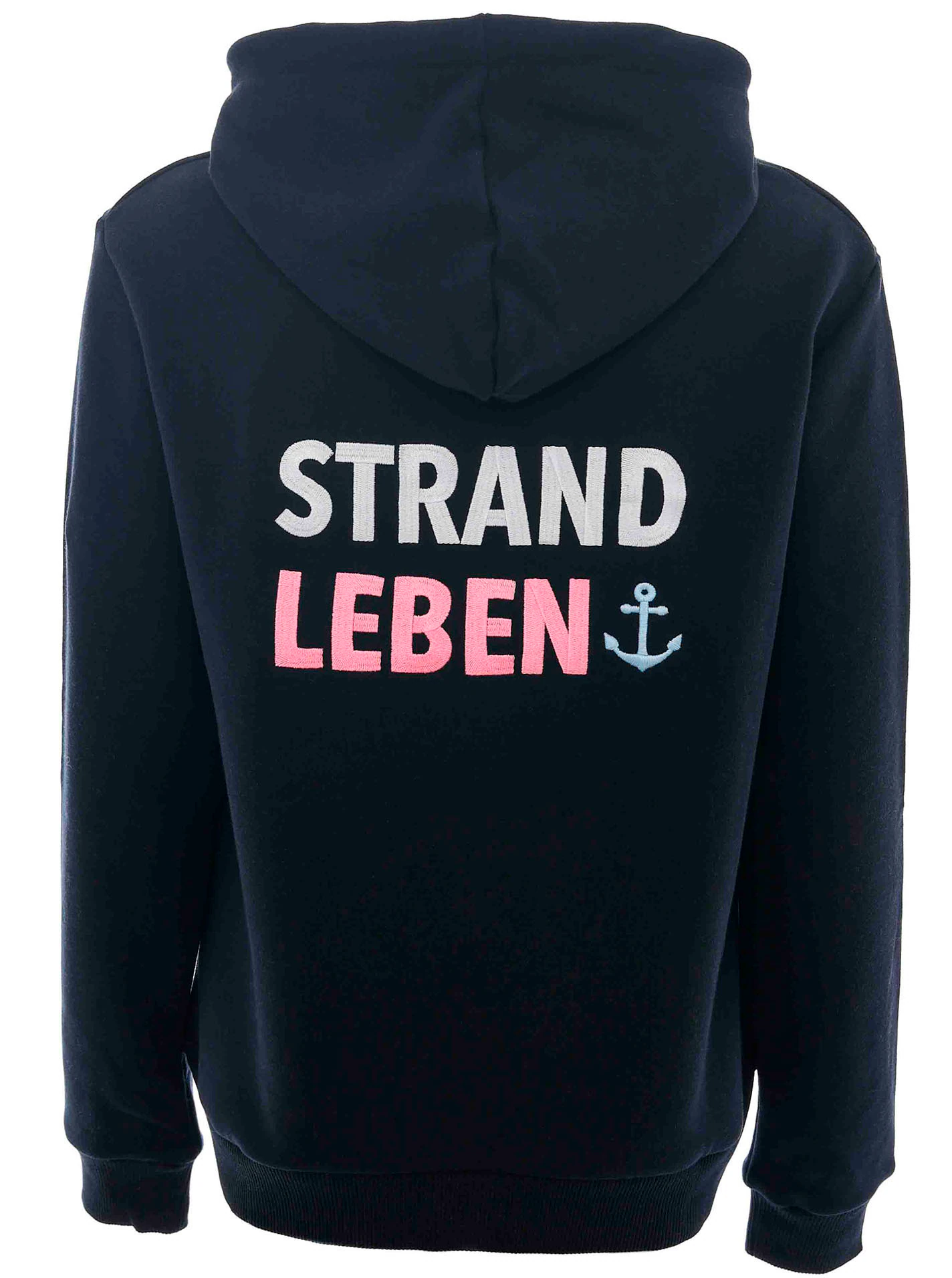 Zwillingsherz Hoodie ""Meine Heimat"", mit aufgesticktem "Strand"-Schriftzu günstig online kaufen