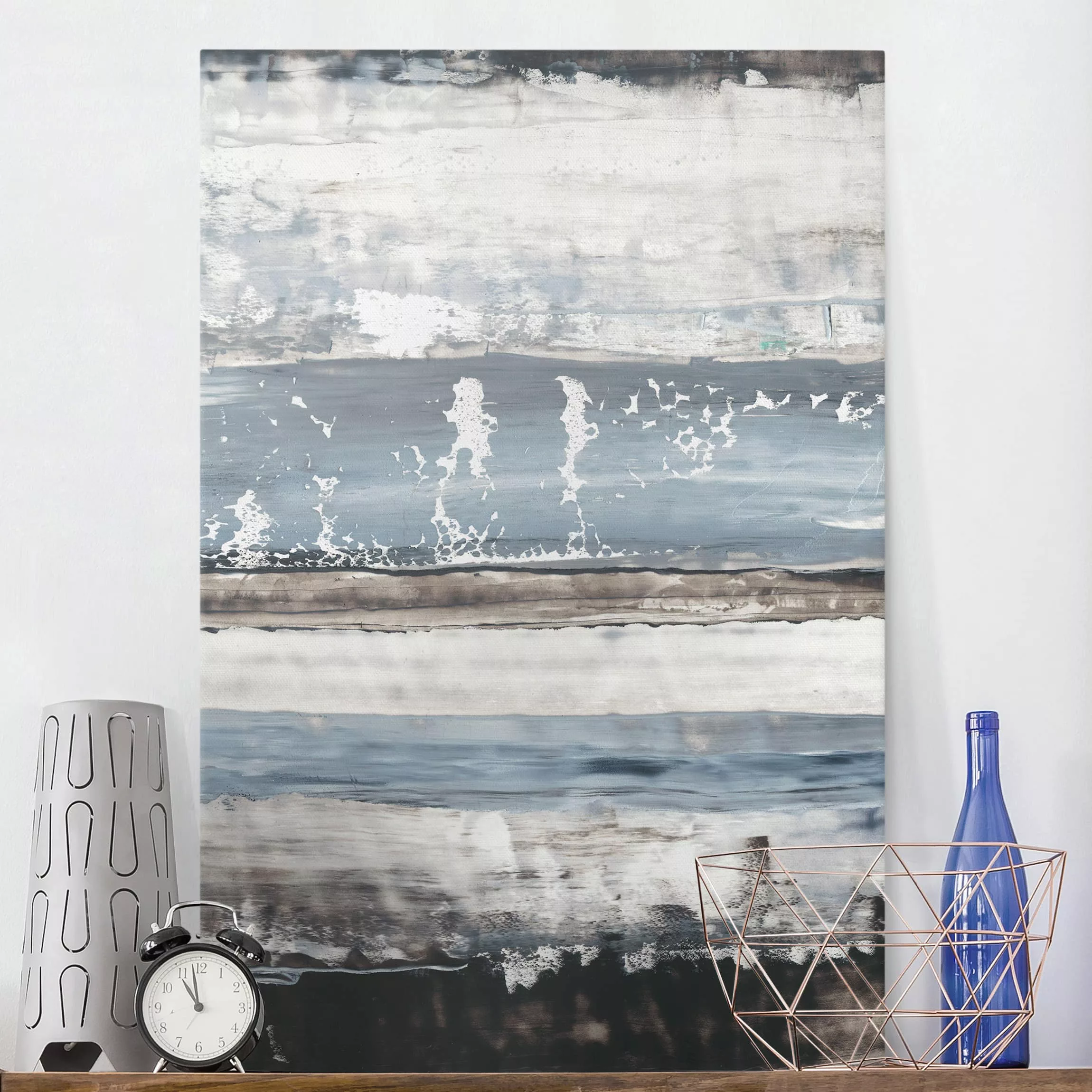 Leinwandbild Abstrakt - Hochformat Eisiger Horizont I günstig online kaufen