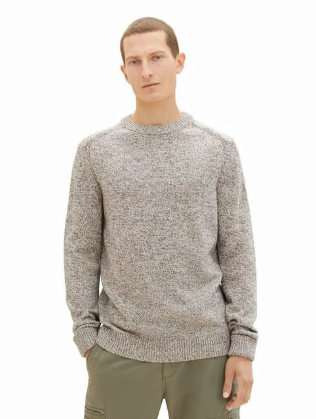 Tom Tailor Herren Rundhals Pullover CREWNECK KNIT - Regular Fit günstig online kaufen