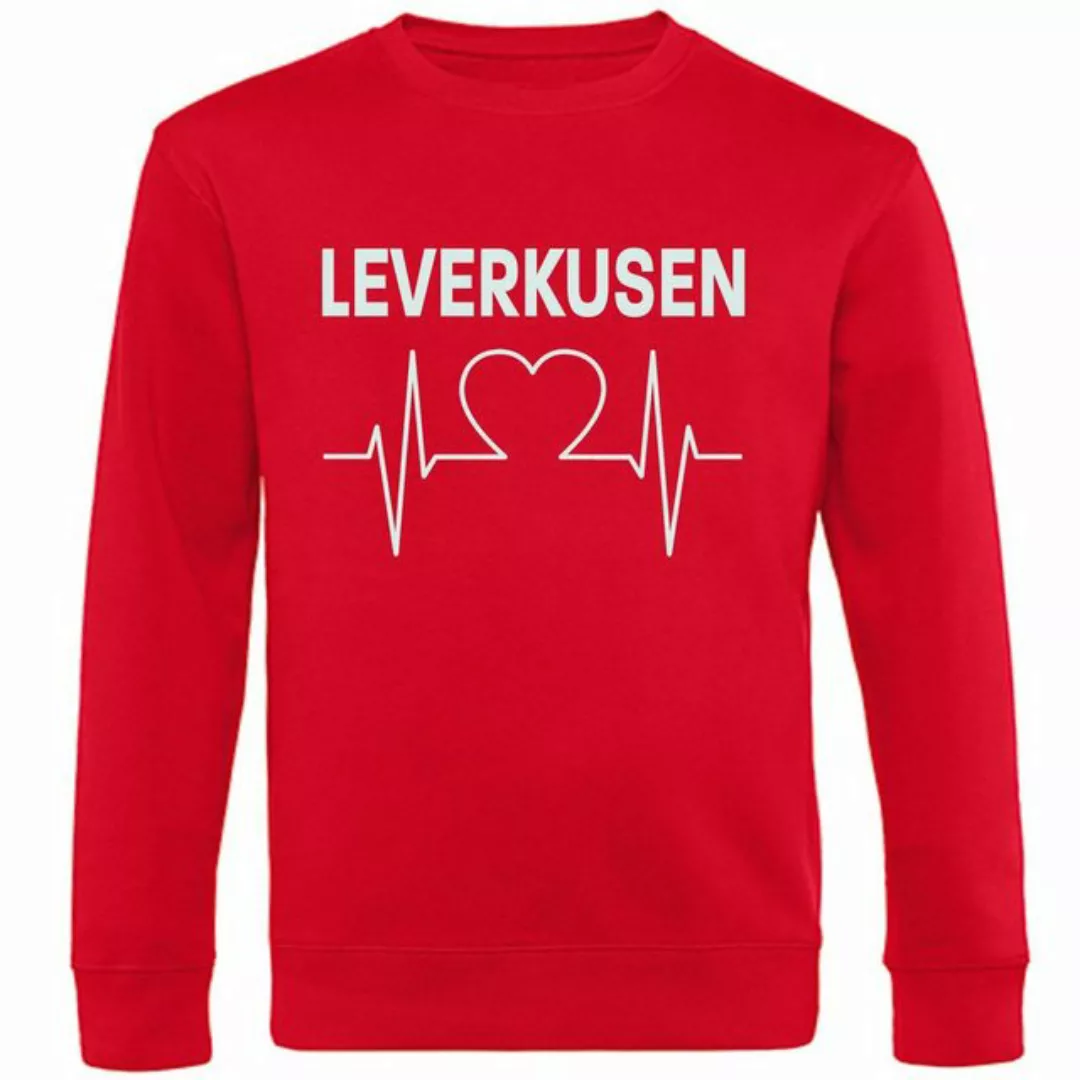 multifanshop Sweatshirt Leverkusen - Herzschlag - Pullover günstig online kaufen