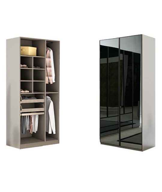 Xlmoebel Kleiderschrank Kleiderschrank Glasschrank Holz Moderne Schlafzimme günstig online kaufen