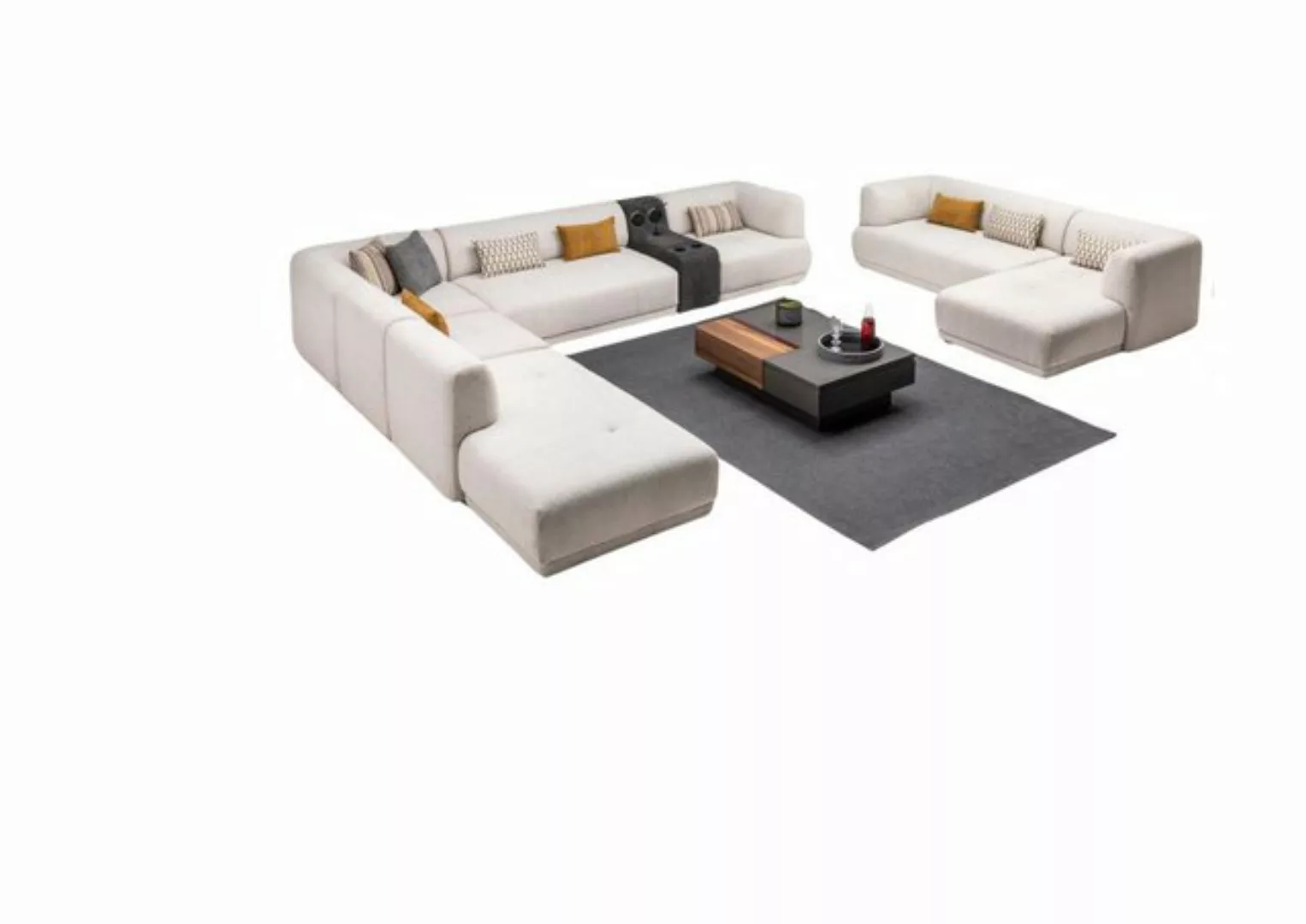 Xlmoebel Wohnlandschaft Großes Ecksofa Wohnlandschaft L-Form Polstercouch S günstig online kaufen