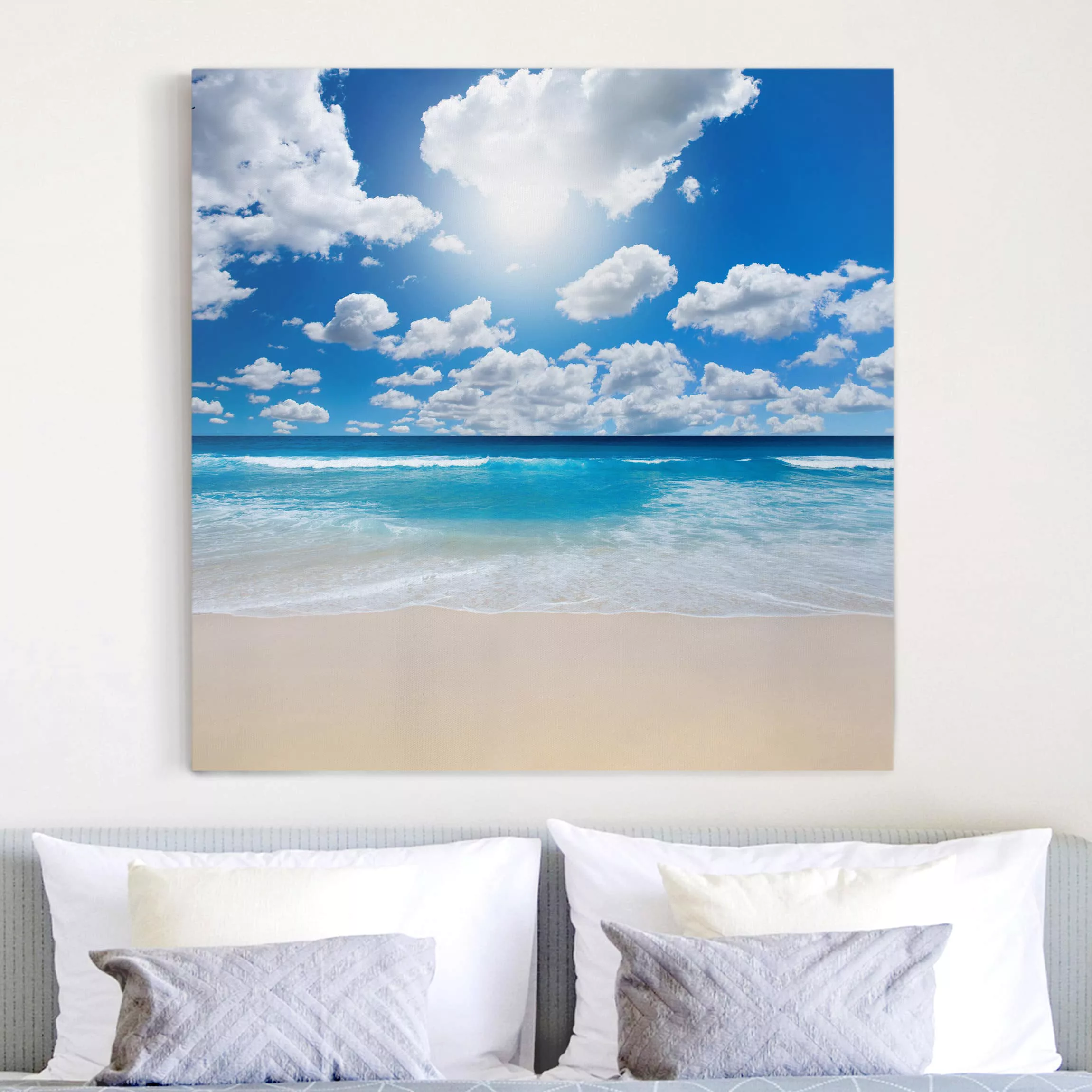 Leinwandbild Strand - Quadrat Touch of Paradise günstig online kaufen