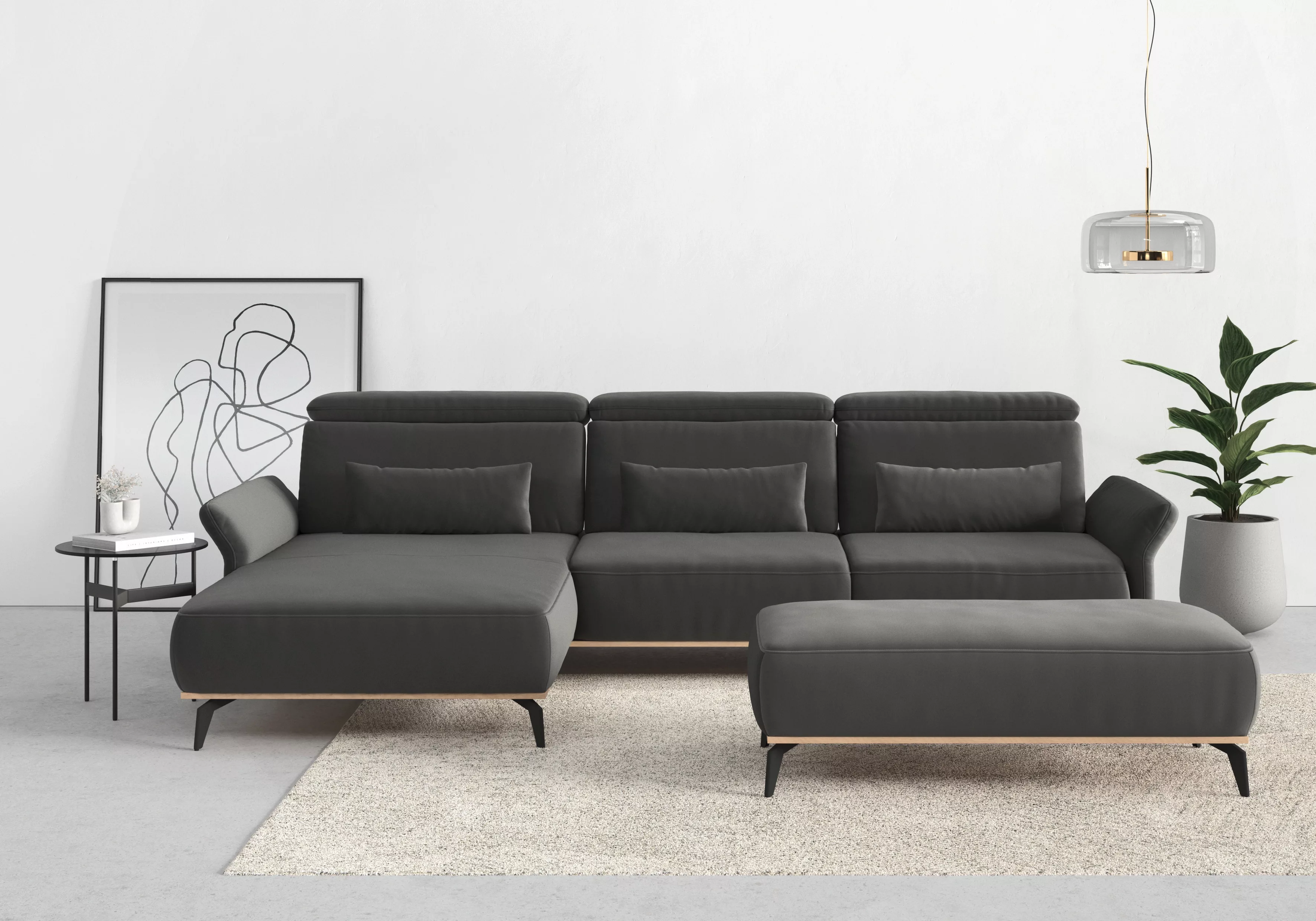 Places of Style Ecksofa "Fjord L-Form", massiv, wahlweise mit Armlehnfunkti günstig online kaufen