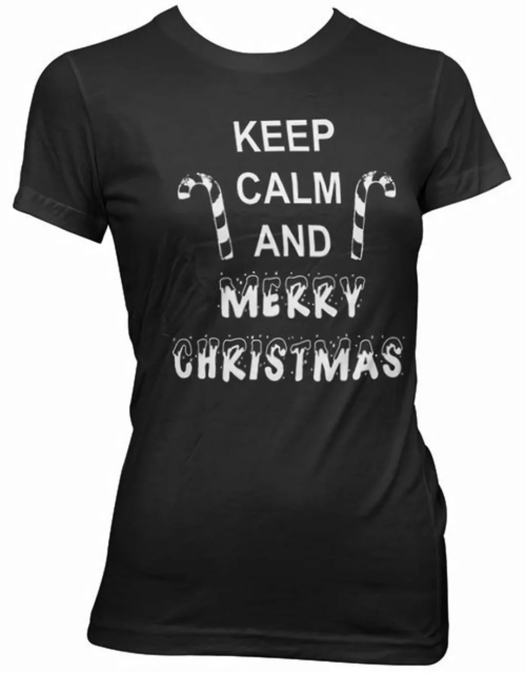 Hybris T-Shirt Keep Calm And Merry Christmas Girly T-Shirt günstig online kaufen