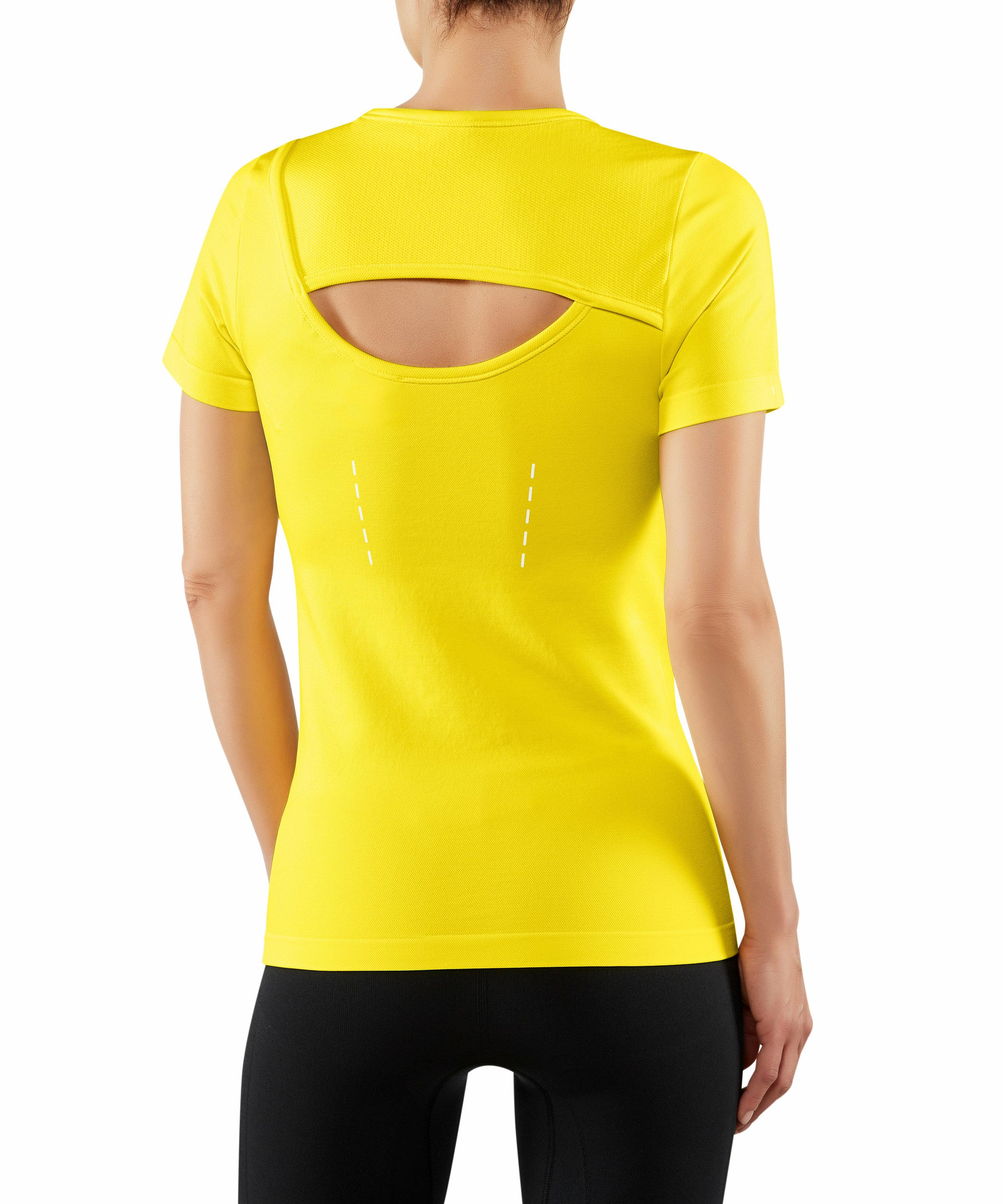FALKE Damen T-Shirt Rundhals, M-L, Gelb, Struktur, 65032-114103 günstig online kaufen