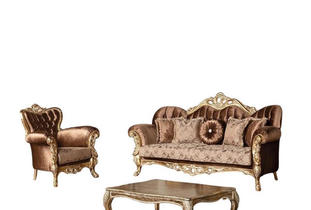 JVmoebel Sofa, Klassische Sofagarnitur 3+1 luxus Design mit Verzierung günstig online kaufen