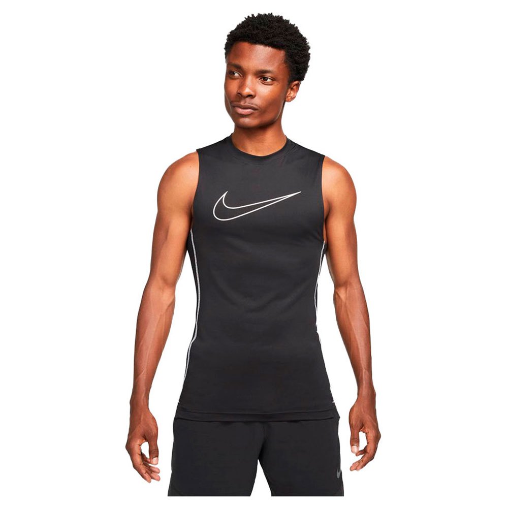 Nike Pro Dri Fit Ärmelloses T-shirt M Black / White / White günstig online kaufen