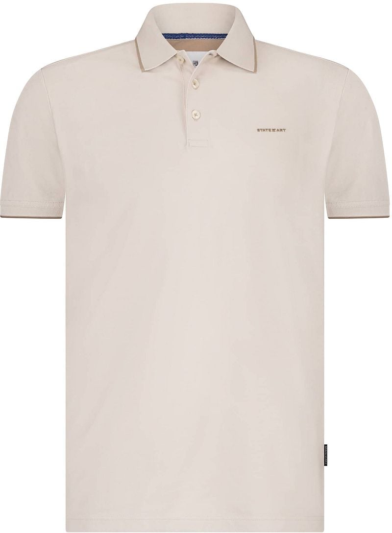 State of Art Poloshirt Piqué Greige - Größe M günstig online kaufen