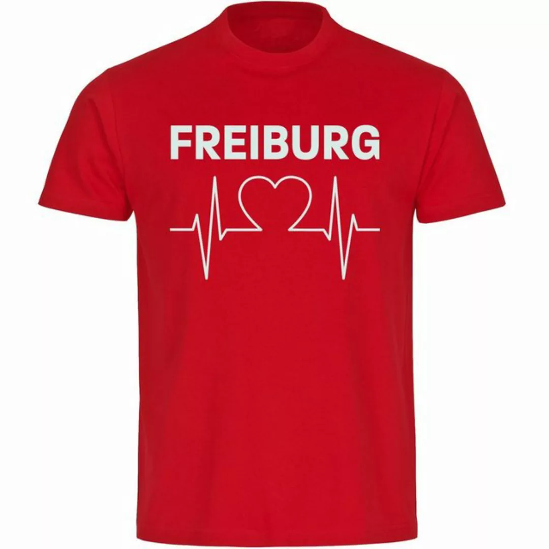 multifanshop T-Shirt Herren Freiburg - Herzschlag - Männer günstig online kaufen