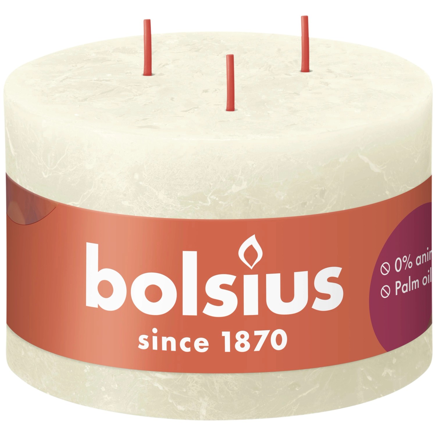 Bolsius Rustik-3-Docht-Kerze Shine 90/140 mm Weiche Perle günstig online kaufen