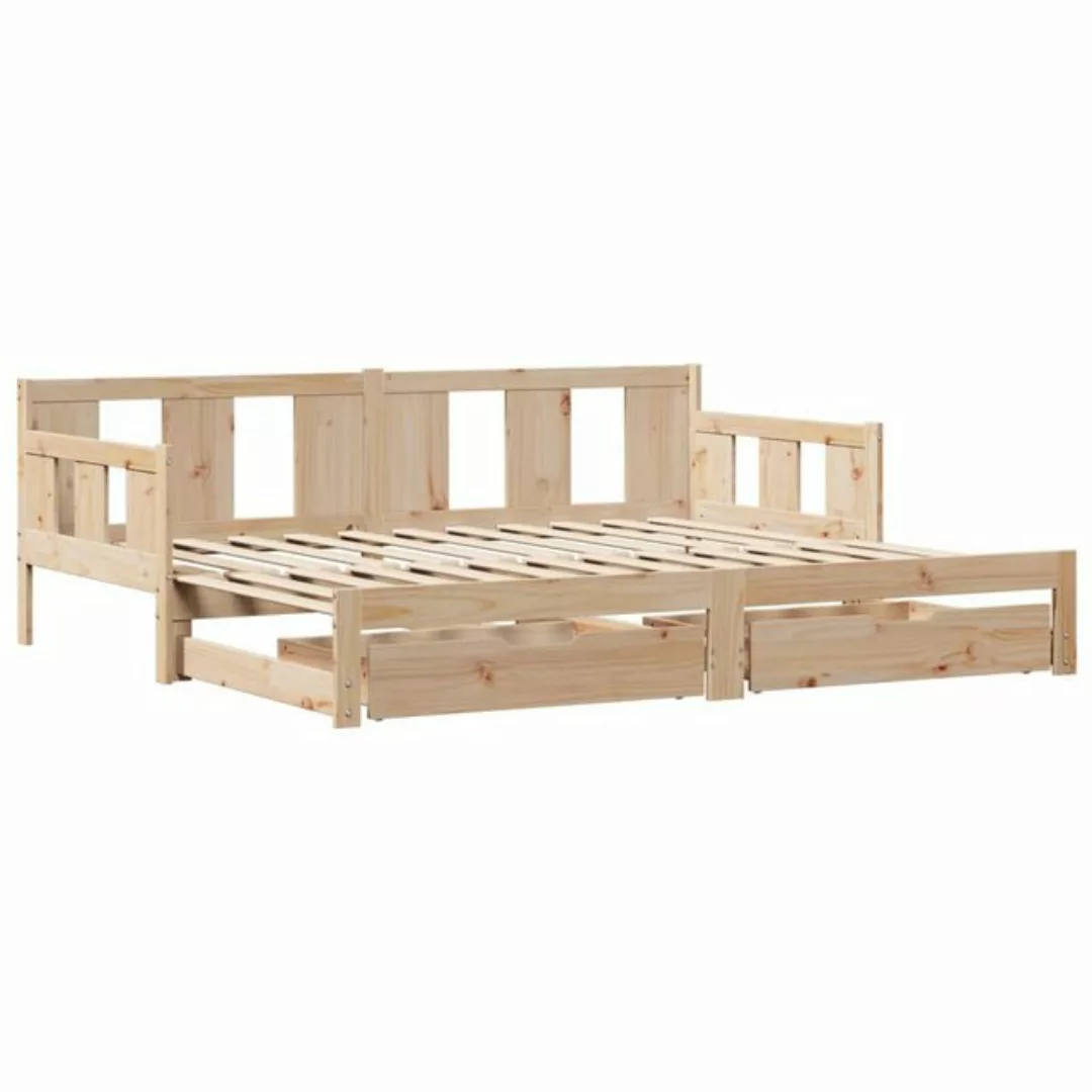 vidaXL Bett Tagesbett Ausziehbar mit Schubladen ohne Matratze 80x200 cm günstig online kaufen