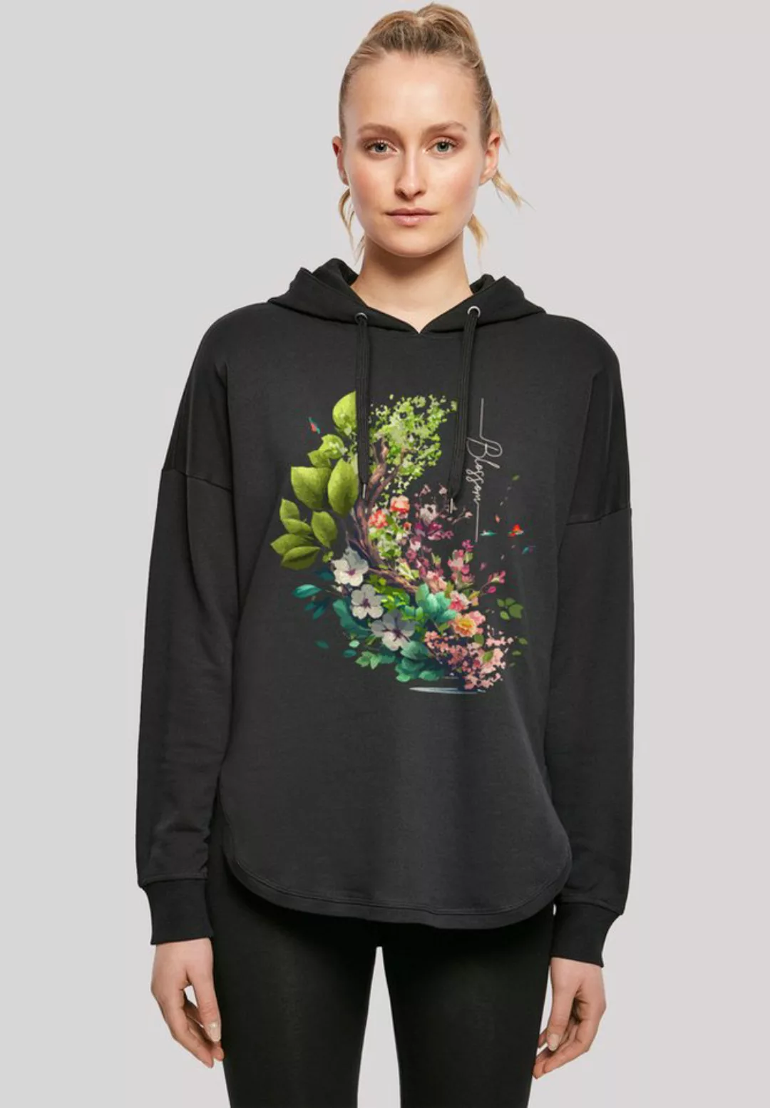 F4NT4STIC Kapuzenpullover "Baum mit Blumen Oversize Hoodie", Print günstig online kaufen
