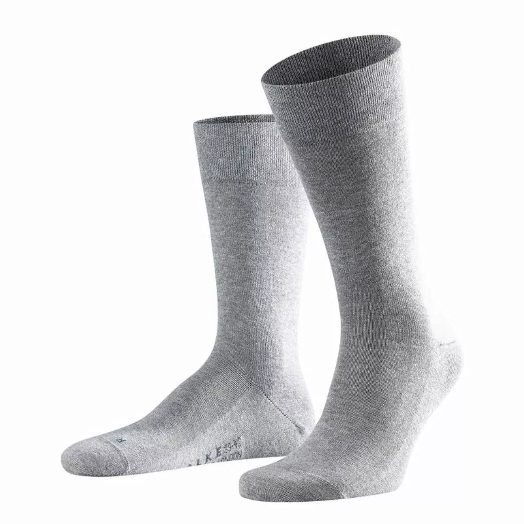 FALKE Sensitive London Herren Socken, 39-42, Grau, Uni, Baumwolle, 14616-33 günstig online kaufen