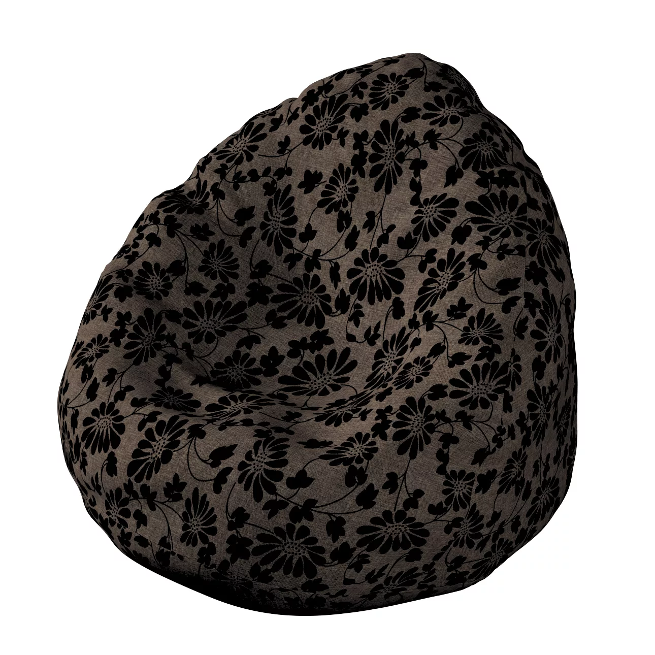 Bezug für Sitzsack, braun-schwarz, Bezug für Sitzsack Ø80 x 115 cm, Living günstig online kaufen