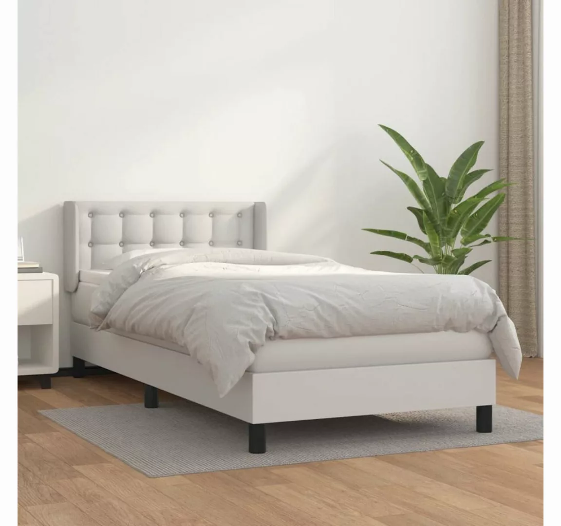 vidaXL Boxspringbett Bett Boxspringbett mit Matratze & Topper Kunstleder ve günstig online kaufen