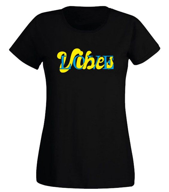 G-graphics T-Shirt Damen T-Shirt - Love Vibes Slim-fit-Shirt, mit Frontprin günstig online kaufen