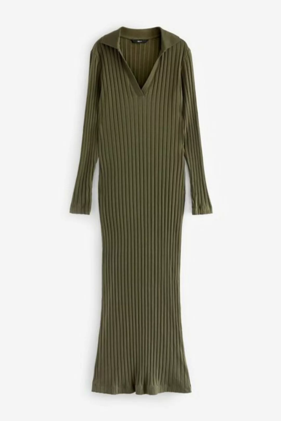 Next Midikleid Langärmeliges geripptes Midi-Kleid (1-tlg) günstig online kaufen