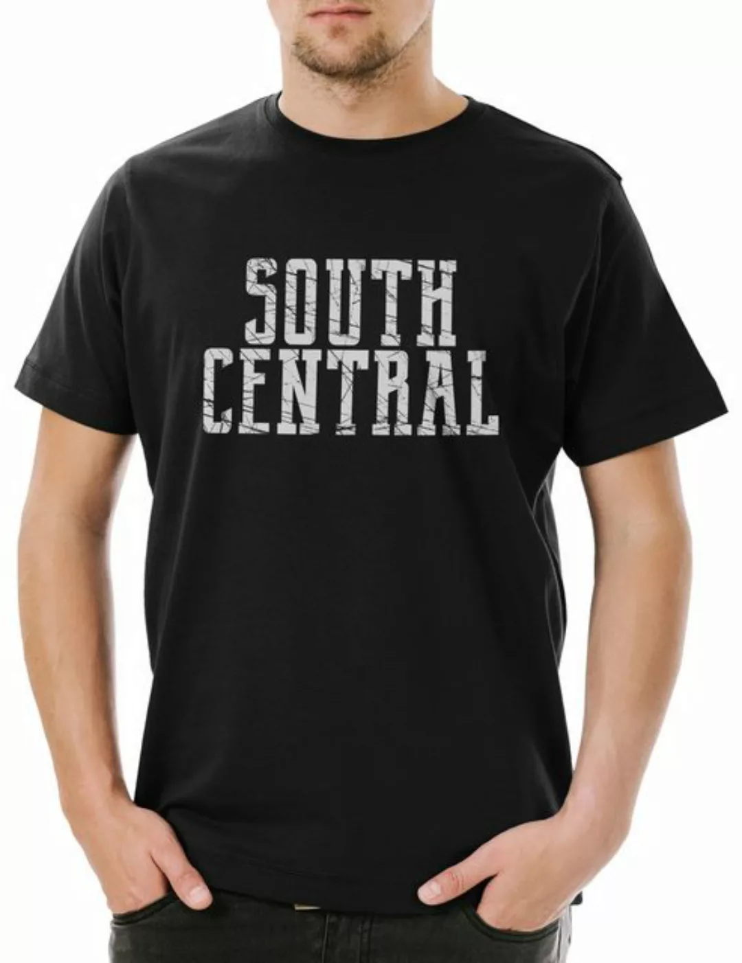 Urban Backwoods Print-Shirt South Central Varsity Herren T-Shirt Ghetto Gan günstig online kaufen