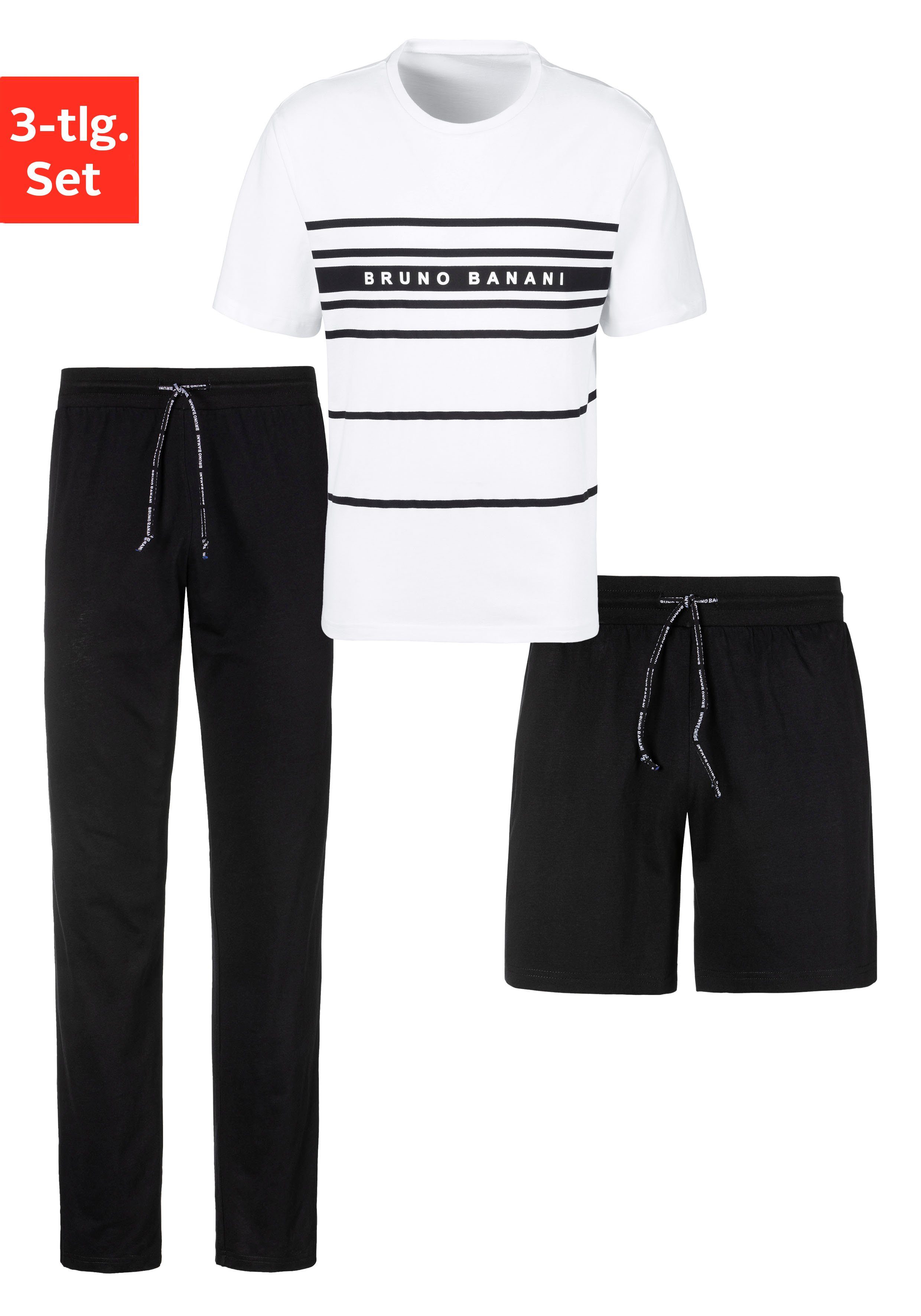 Bruno Banani Pyjama (Spar-Set, 3 tlg) günstig online kaufen