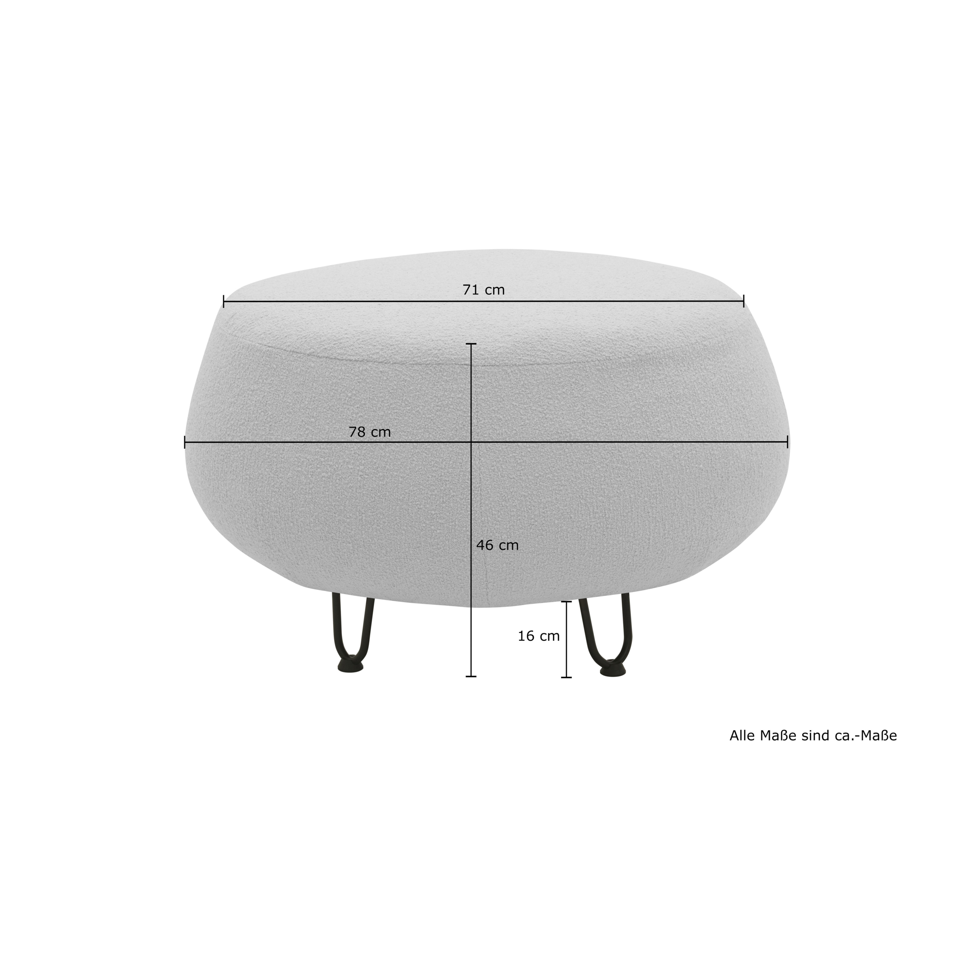 Outdoor Sofa 300 011 Hocker, Gartensofa, Gartenmöbel, Outdoor Möbel, beige, günstig online kaufen