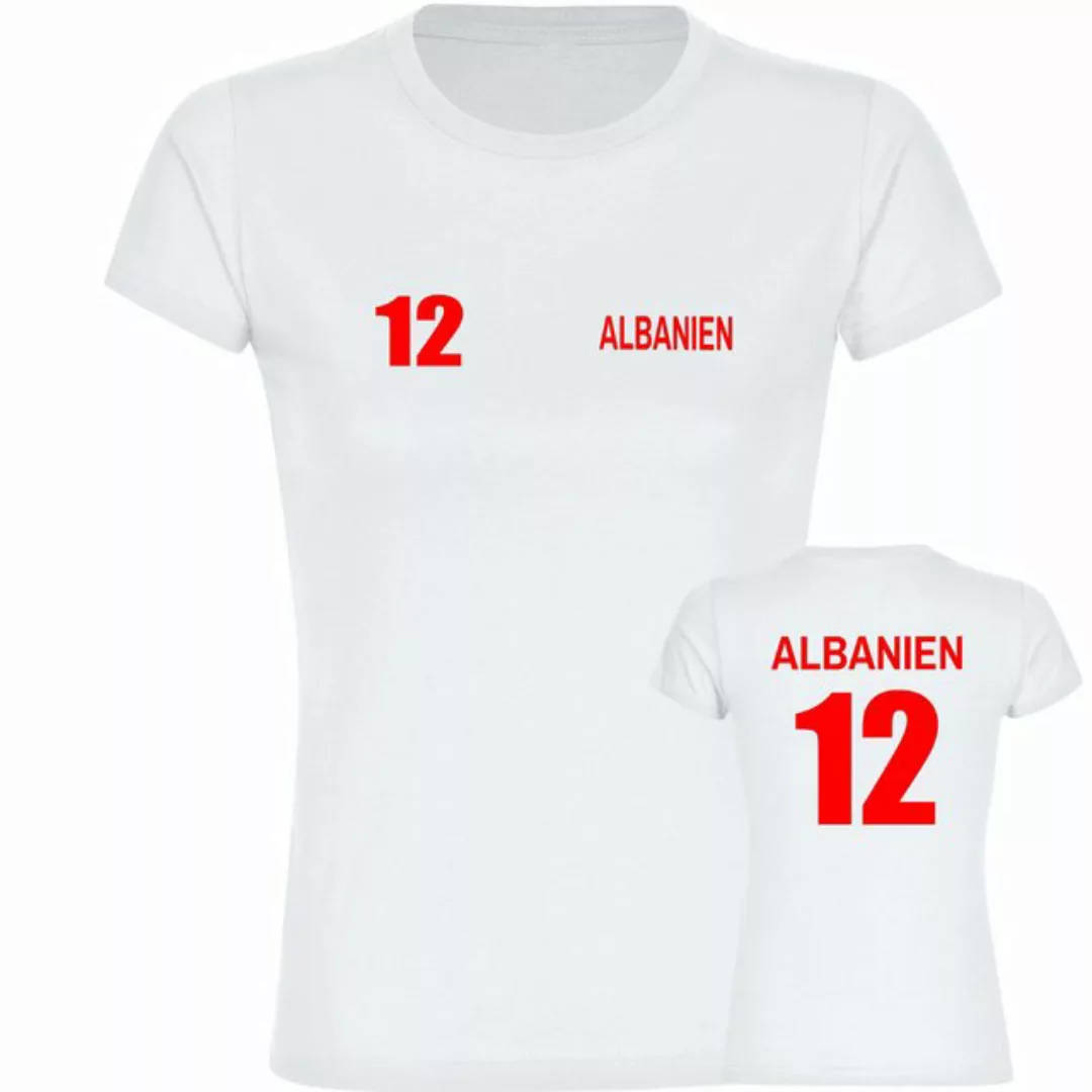 multifanshop T-Shirt Damen Albanien - Trikot 12 - Frauen günstig online kaufen