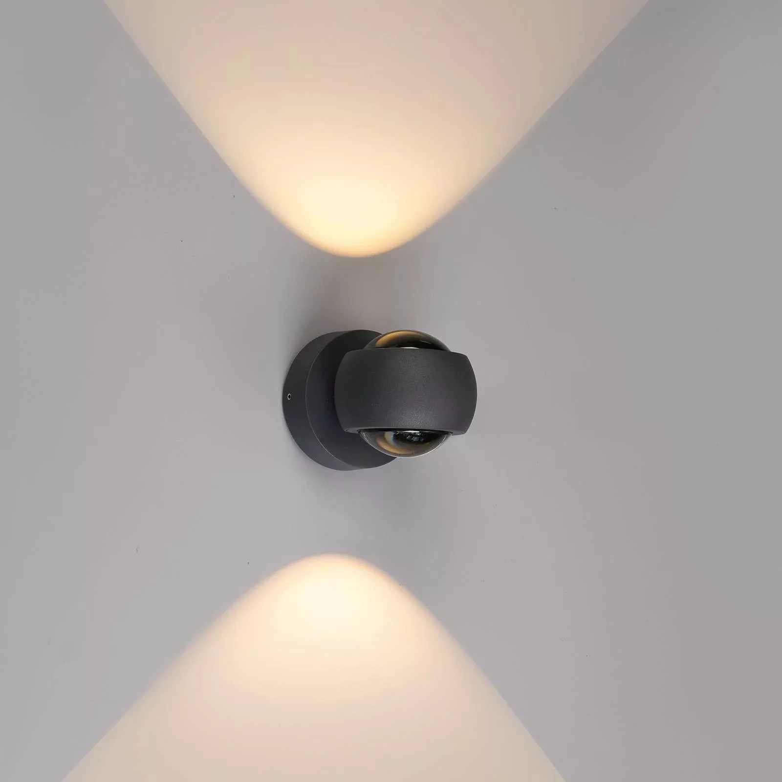 LED-Außenwandleuchte, graphit, up & down, CCT, dimmbar, Alu günstig online kaufen