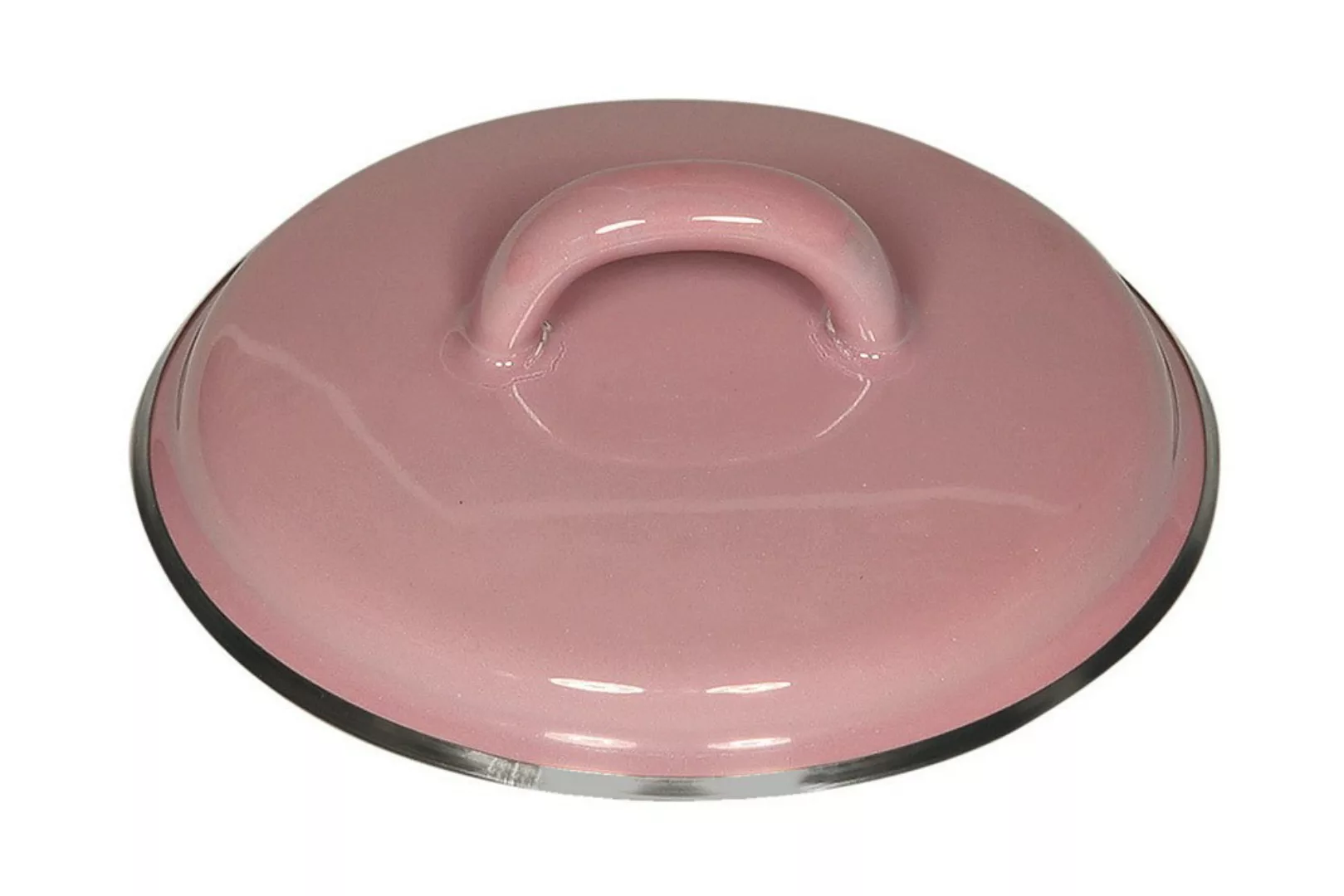 Riess Classic Pastell Deckel 12 cm rosa - Emaille günstig online kaufen