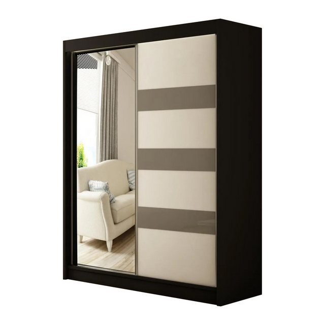 Beautysofa Kleiderschrank Lotus (modernes Design, 120 / 150 / 200 cm, 2x Sc günstig online kaufen