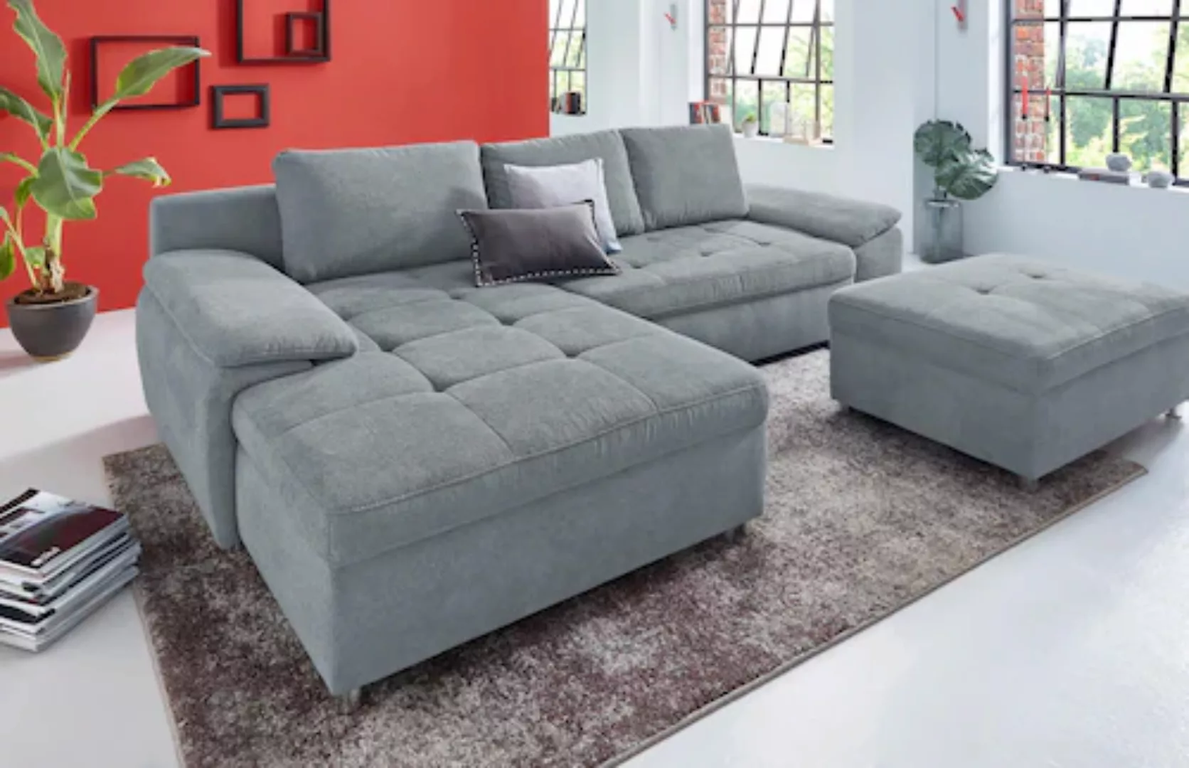 sit&more Ecksofa »Top Bilbao L-Form«, XXL, wahlweise mit Bettfunktion und B günstig online kaufen