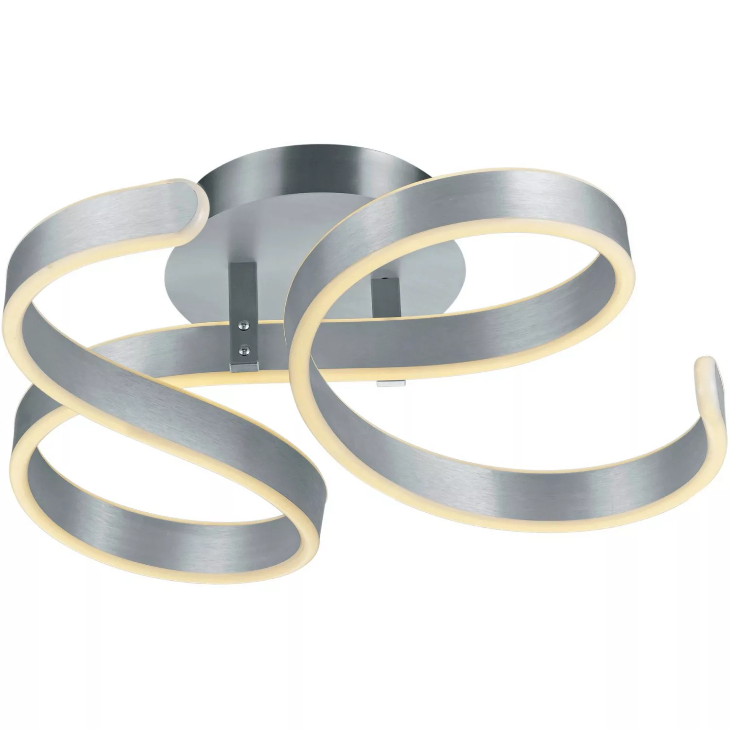 Trio LED Deckenleuchte Francis Aluminium gebürstet 195 mm x 540 mm x 520 mm günstig online kaufen